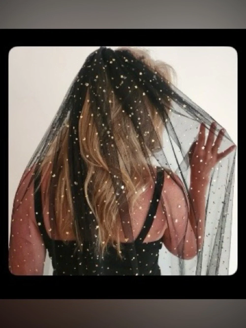 Black Celestial Wedding Veil